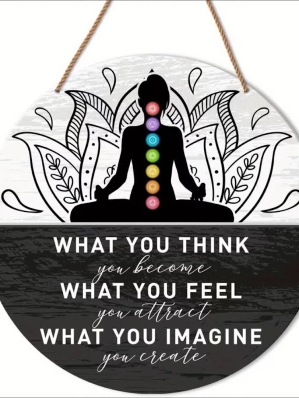 2d Flat Budha Quotes Wall Hanging Cardboard Decor Yoga Studio Zen Room Spiritual